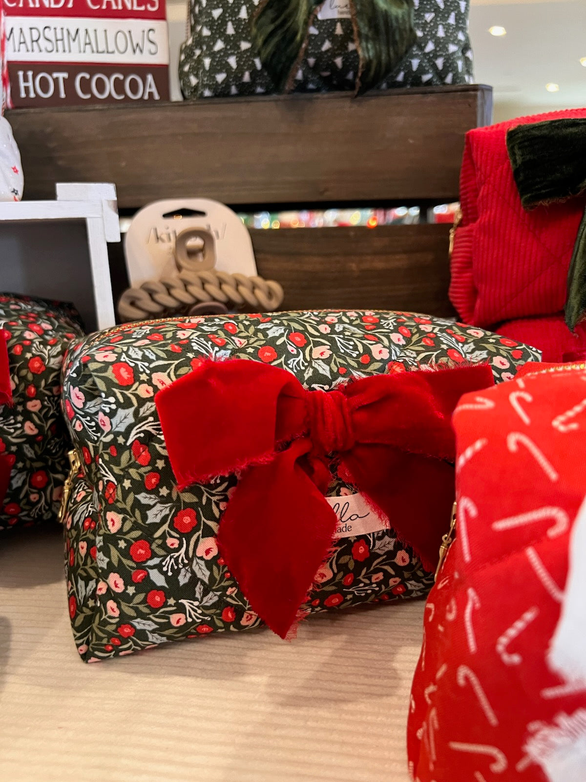 Holiday Berry Makeup Bag