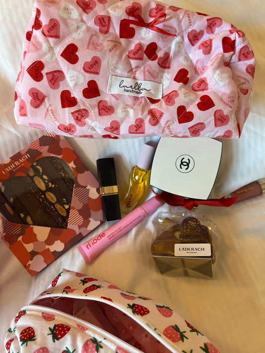 Valentine Candy Heart  Makeup Bag